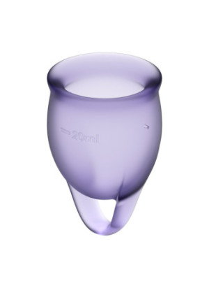 2 coupes menstruelles Satisfyer Light Violet FEEL CONFIDENT - CC597821